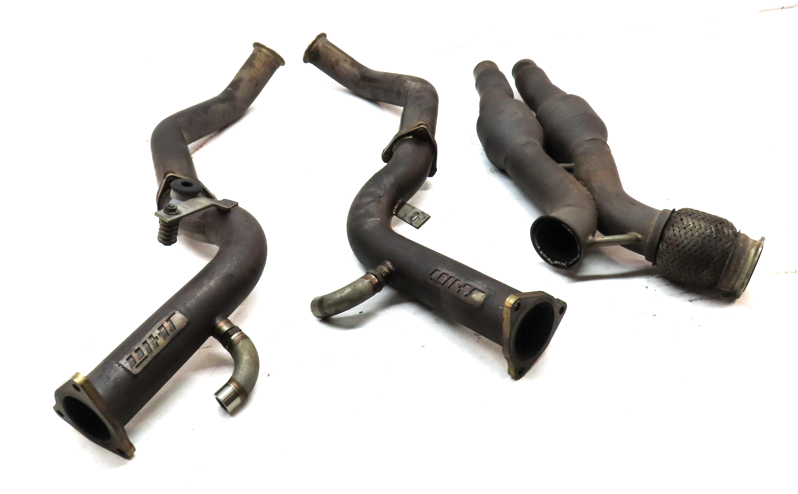 2014 AUDI SQ5 (B8 8R) 3.0L SUPER JHM LEFT & RIGHT EXHAUST MANIFOLD X-PIPE SET/2 — exact item pictured